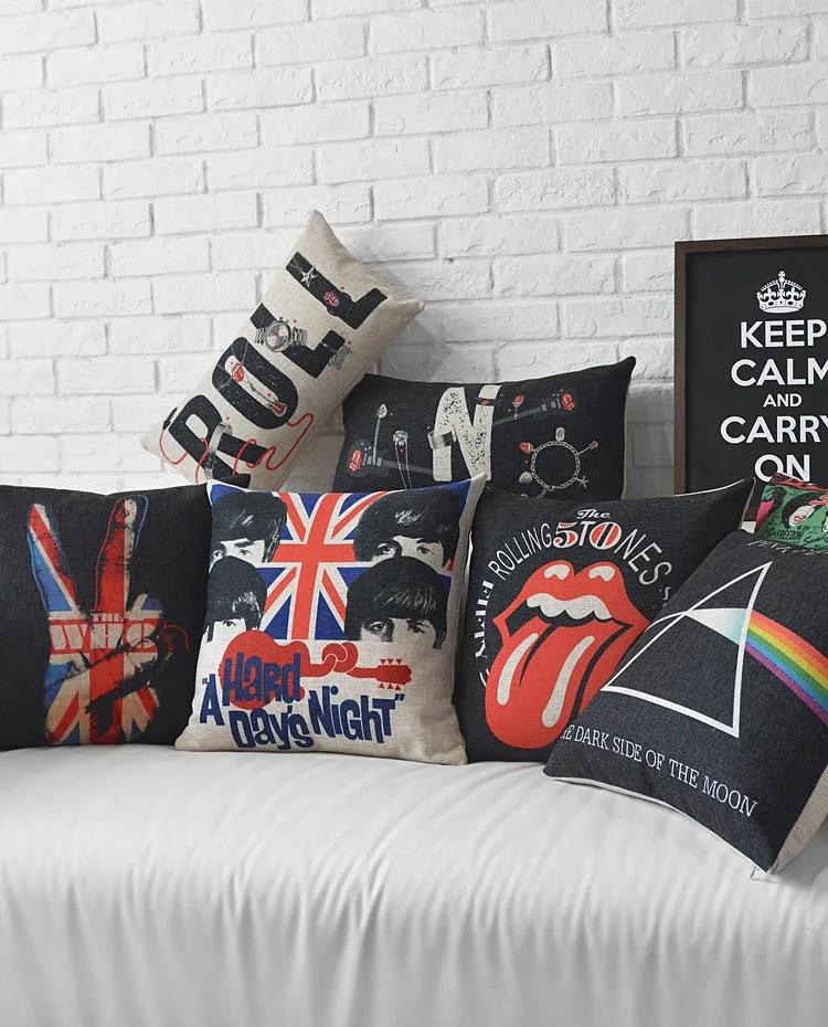 RockRoll Music Throw Pillows Case Beatles Decorative Pillows Union Magnificent Decorative Roll Pillows RockRoll Music Throw Pillows Case Beatles Decorative Pillows Union Magnificent Decorative Roll Pillows