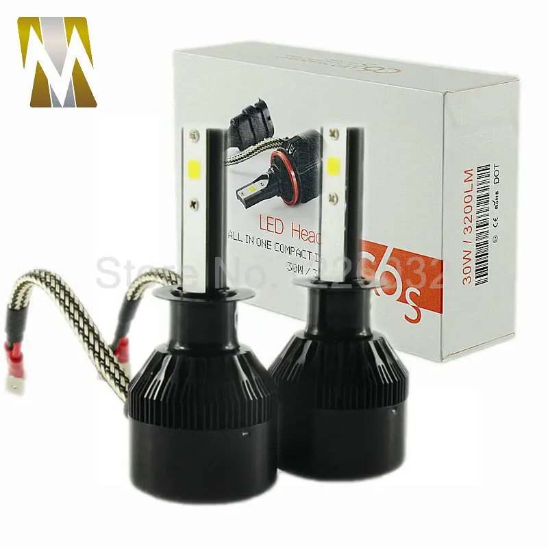 

2017 High Power H1 Car LED Headlight Plug&Play Auto Kit Headlamp 6400lm 60W H4 H3 H7 H8 H9 H11 9005 9006 HB3 HB4 880 881