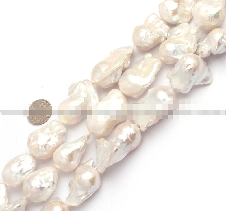 

Jewelry 00879 Natural Freeform reborn keishi baroque freshwater pearl beads strand 15