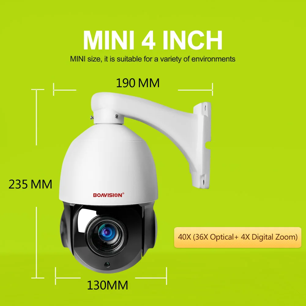 Perfect HD 1080P 5MP PTZ IP Camera ONVIF Super 40X Zoom Mini 4 Inch Speed Dome Camera Outdoor IP66 CCTV Security Surveillance Camera 10