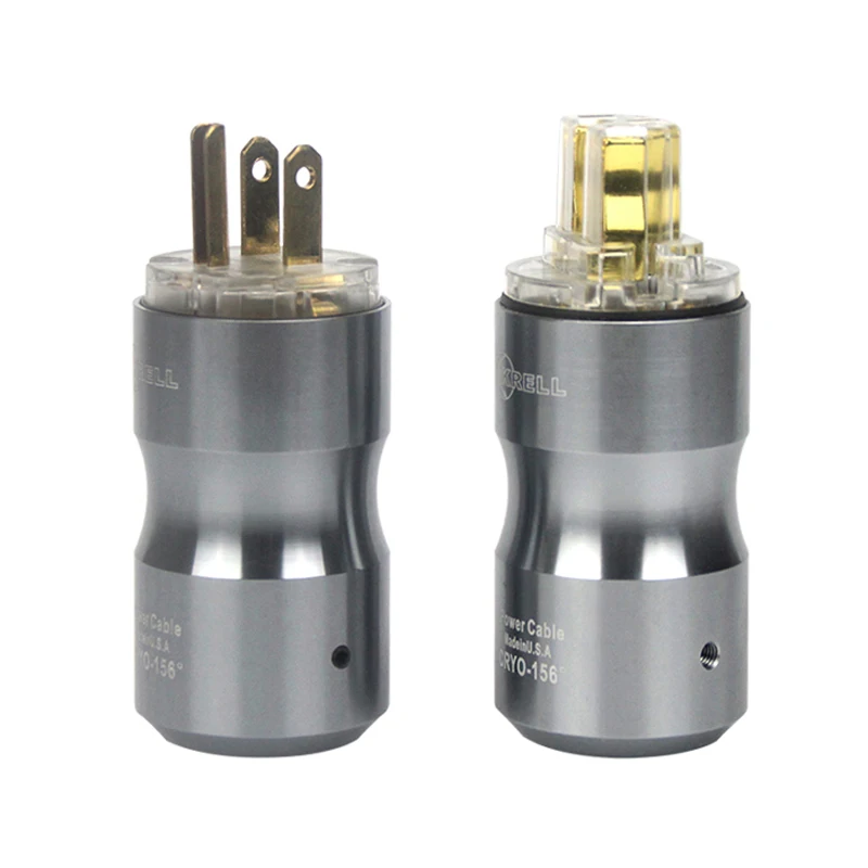 

Pair Hi End rhodium Plated Krell US AC Power Plug HIFI Audio Grade Copper US plug & IEC DIY Power Cord power Cable