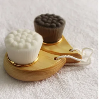 

High Quality 1PCS Face Clean Brush Wash Deep Cleansing Skin Pore Facial Care Massager Brushes Wood 3D Face Cleaning Tool