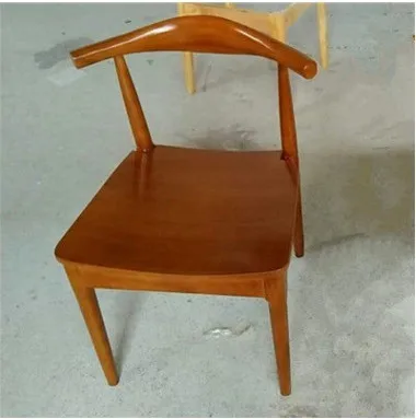 Стул из бычьего рога белый желудь деревянные стулья кофейное кресло Горячая кресло без подлокотников современный отдых - Цвет: Oak wood 5