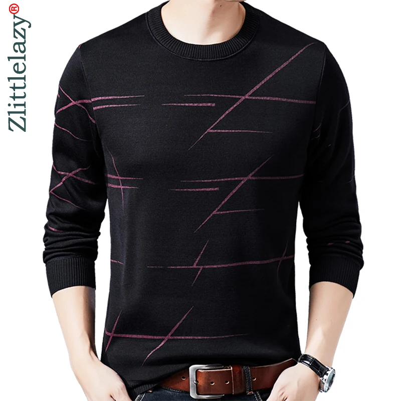 

2019 brand casual autumn winter warm pullover knitted striped male sweater men dress thick mens sweaters jersey clothing 41213