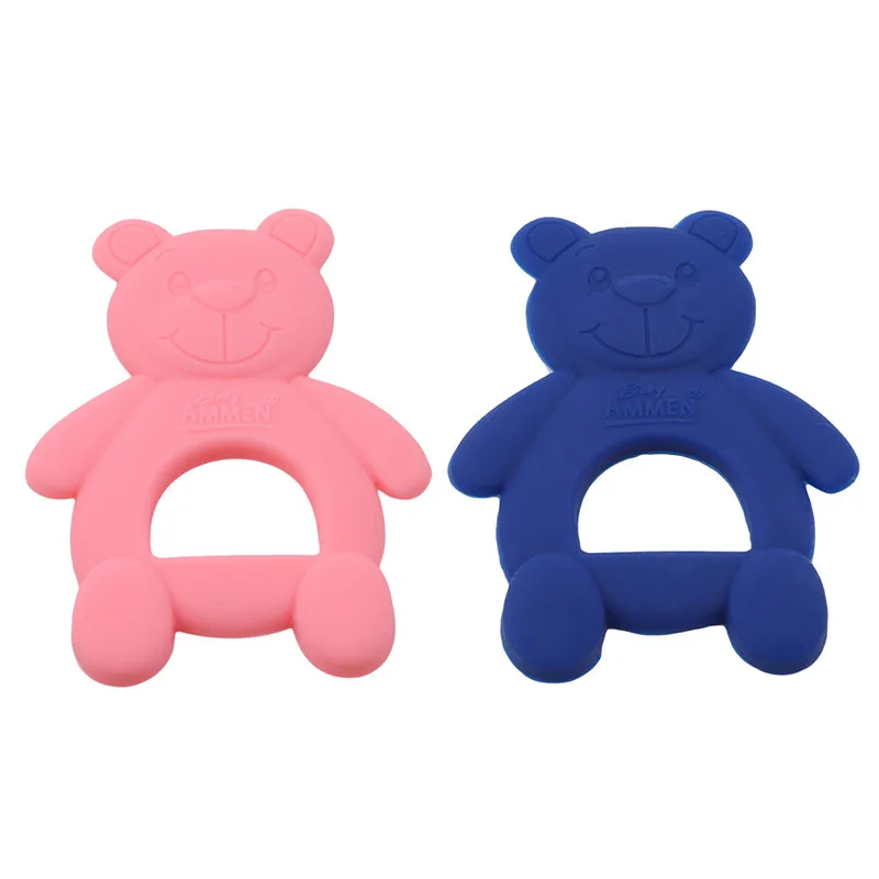 

Baby Teether Silicone Chewing Teethers Safety Infant Teething Newborn Tooth Bears Children Training Toys Kid Food Grade BQA