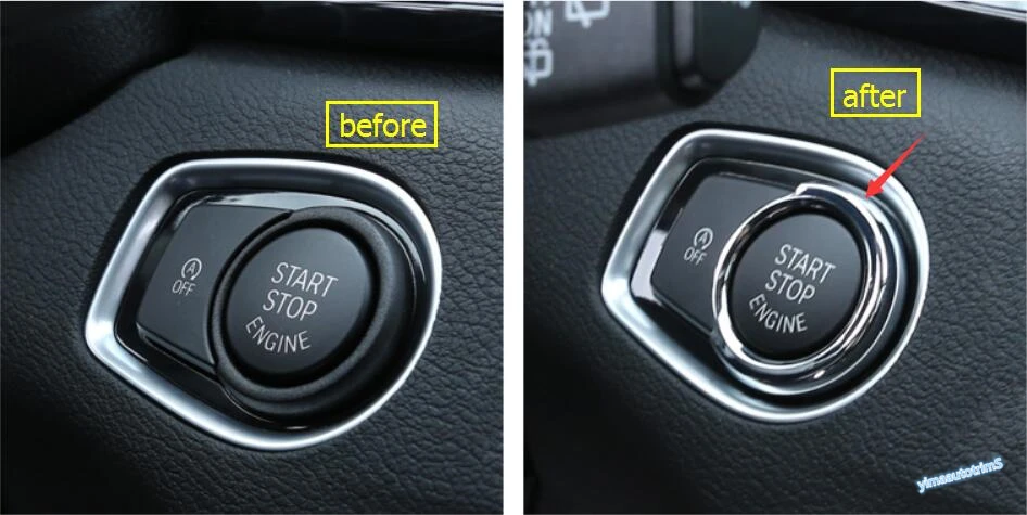 

For BMW 1 Series 116i 118i F20 2012 - 2016 ABS Start Stop Engine System Key Modling Frame Cover Trim 1 Pcs