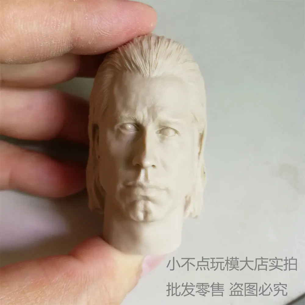 

blank 1/6 scale Head Sculpt Vincent Vega Pulp Fiction unpainted fit 12'' body
