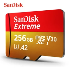 Sandisk extreme & ultra micro cartão sd UHS-I 64gb 128gb 256gb microsdxc c10 u3 v30 a2 32 gb microsdhc a1 tf cartão para smartphone