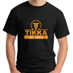 Новый TIKKA по SAKO огнестрельное оружие компании Логотип пистолет армия черный Мужская футболка S-5XL