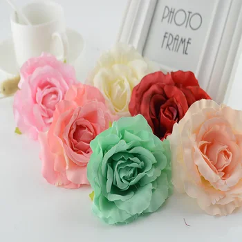 

100pcs Silk roses christmas decoration for home wedding accessories new Year Valentine's Day gift diy brooch Artificial flowers