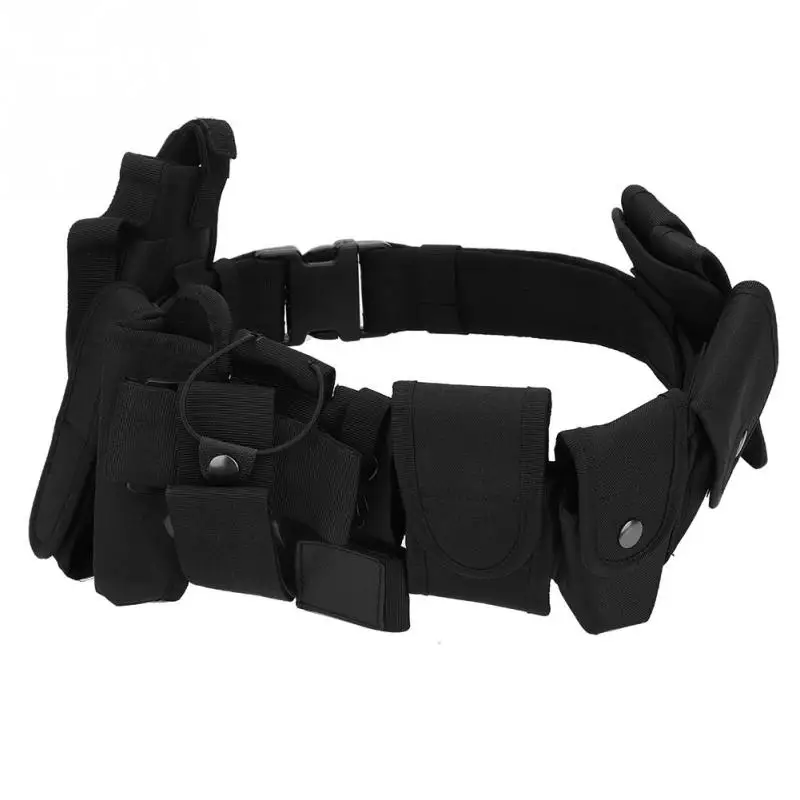 10 in 1 Multi function Tactic Security Guard Duty Belt 600D Nylon Waist