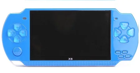 4,3 дюймов X6 портативная игровая консоль Поддержка MP3 камеры видео игровые консоли 8G игровой плеер встроенные классические игры поддержка GBA/NES - Цвет: Blue