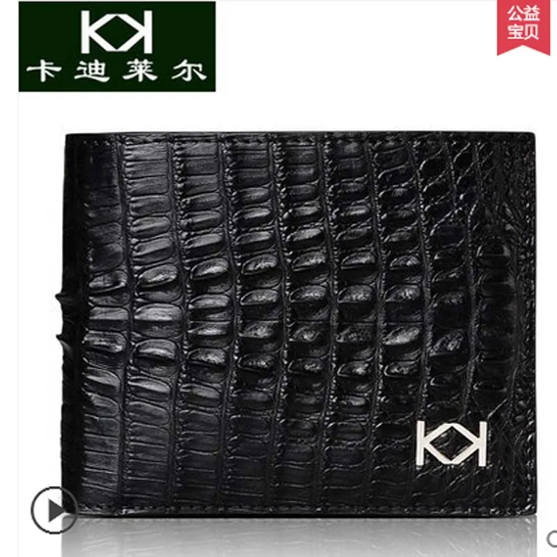 KADILER 2017 hot new free shipping real crocodile men purse ccross  men wallet card money