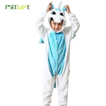 

Kids Kigurumi Pajamas Warm pyjama Children's unicorn pajamas For Girls Boys Cartoon Sleepwear Child Animal Cosplay Onesie