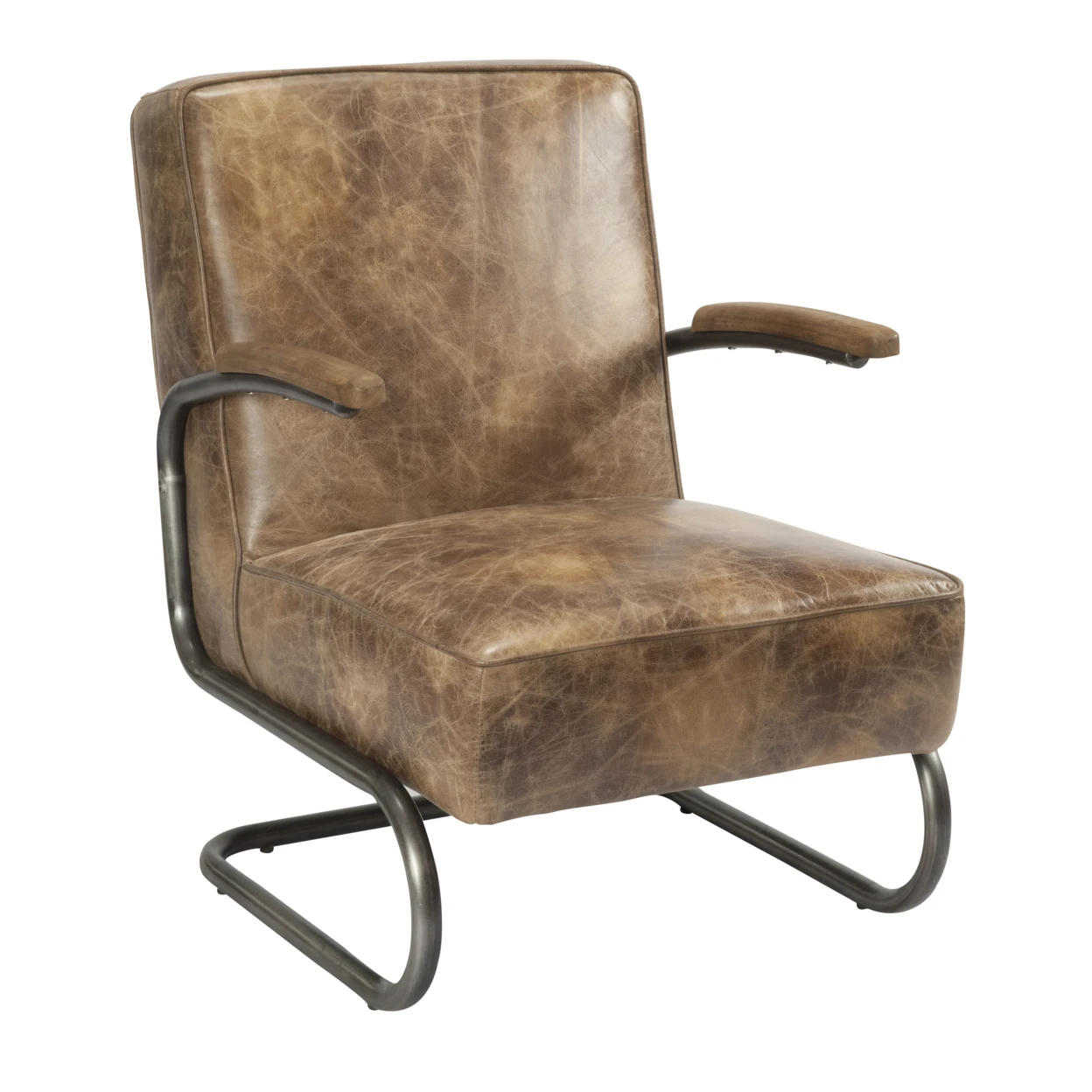 PERTH CLUB CHAIR LIGHT BROWN
