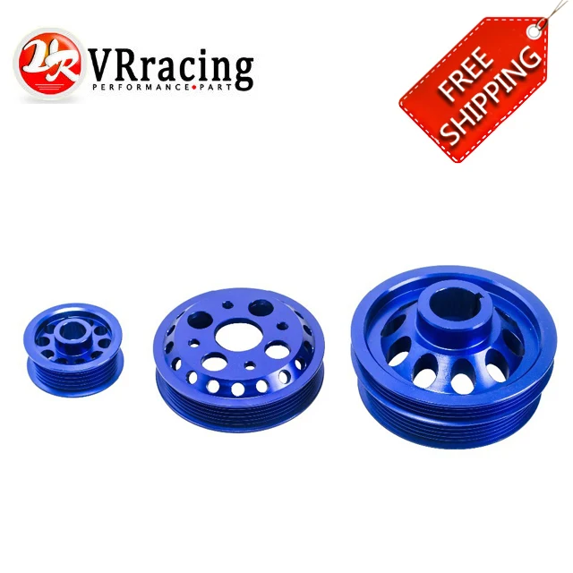 

FREE SHIPPING BLUE LIGHT-WEIGHT CRANK PULLEY FOR NISSAN SKYLINE Z33 350Z Fairlady 350GT V35 02-06 VR6877B