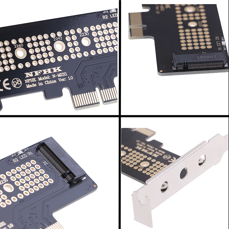 NVMe PCIe M.2 NGFF SSD to PCIe x1 адаптер PCIe x1 to M.2 карта с кронштейном