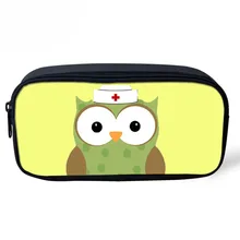 Cute Nurse printed Women Cosmetic Cases Makeup Bag Mini Pencil Case Bags for Kids Girls School Supplies Stationery