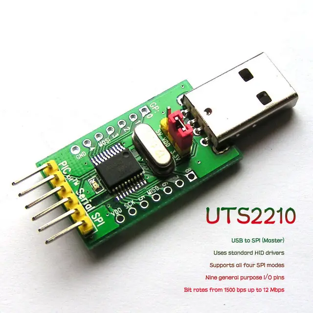 1PC USB2SPI SPI Master HID Device SPI USB Adapterin Integrated