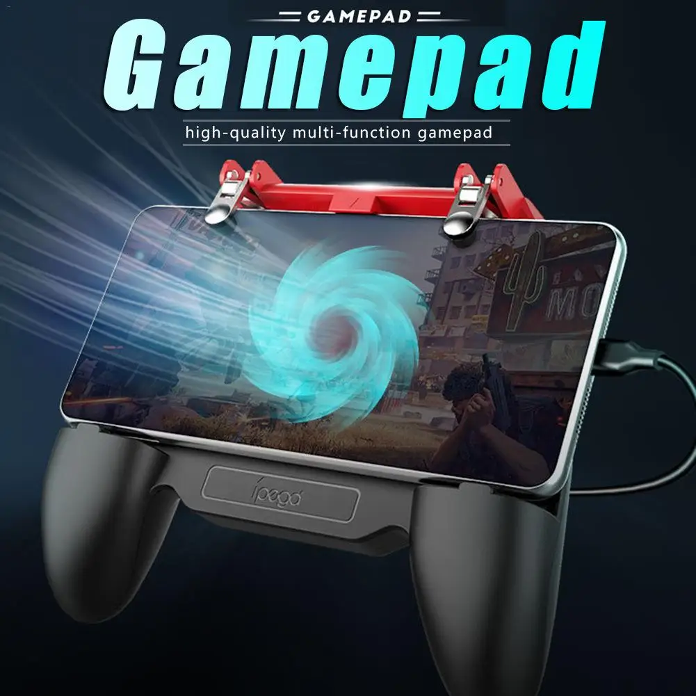 

Pubg Controller Gamepad Pubg Mobile Trigger L1R1 Shooter Joystick Game Pad Phone Holder Cooler Fan With 2000 MAh Power Bank