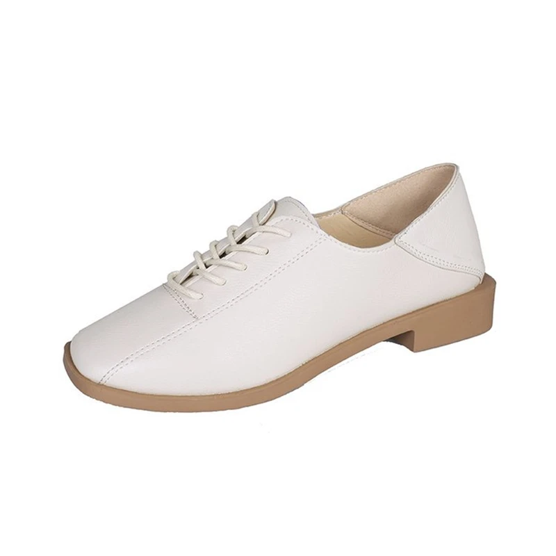 

Summer Women Shoes 2019 Fashion Women's Shallow Flats Square Toe White Black Flats Square Women Shoes Size 35 36 37 38 39