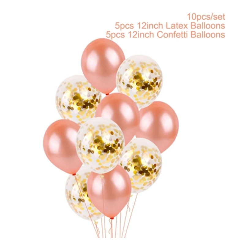 12 дюймов конфетти надувные шарики ко дню рождения с днем рождения баннер для вечеринки в честь Дня рождения рождественские украшения на День святого Валентина - Цвет: set