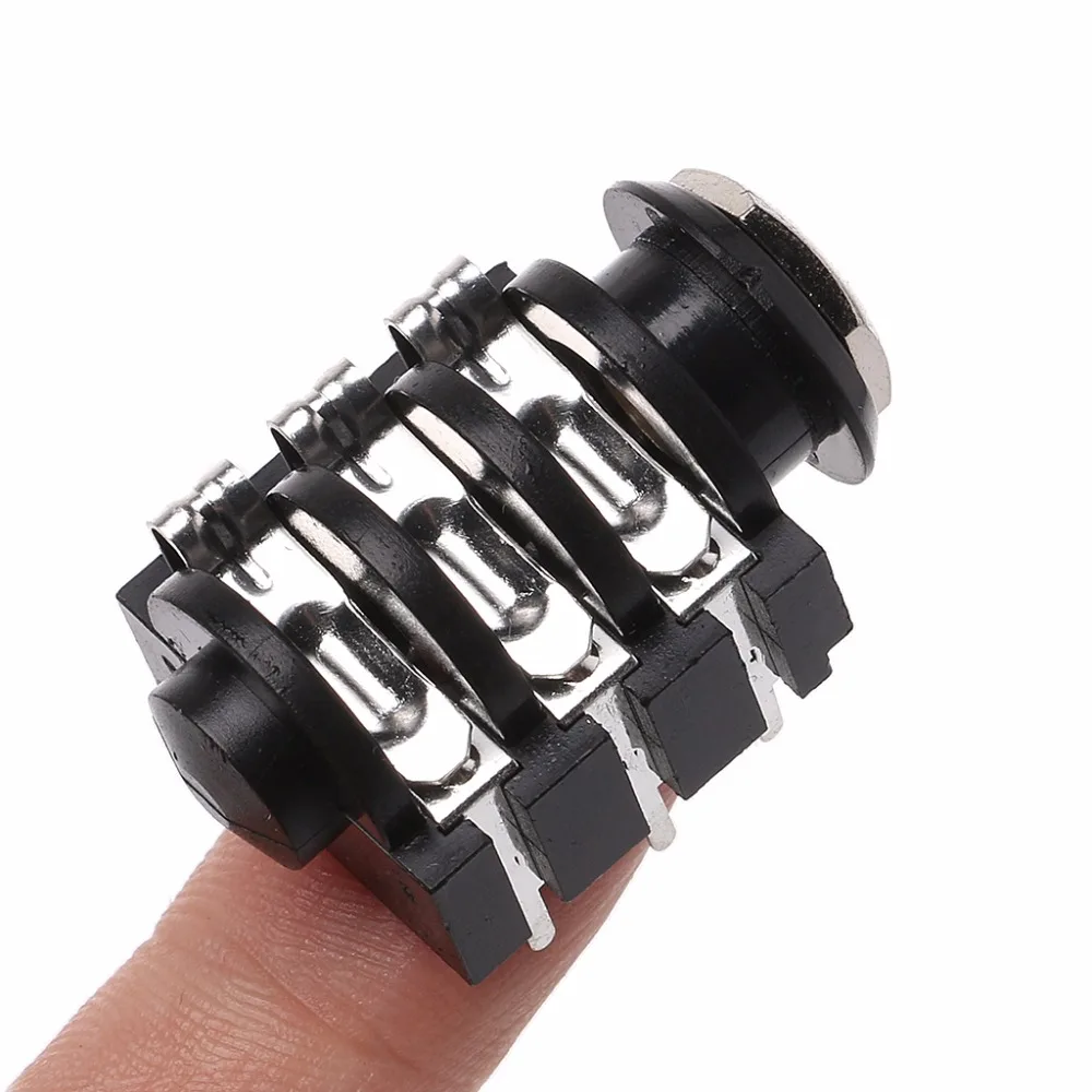 10 Pcs 6.35mm 6 Pin Stereo Microphone Plug Audio Jack Microphone