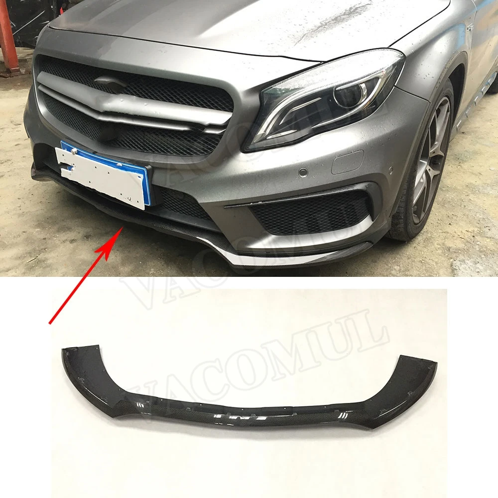 Спойлер переднего бампера для автомобиля Mercedes Benz GLA 2015 2018 из углеродного