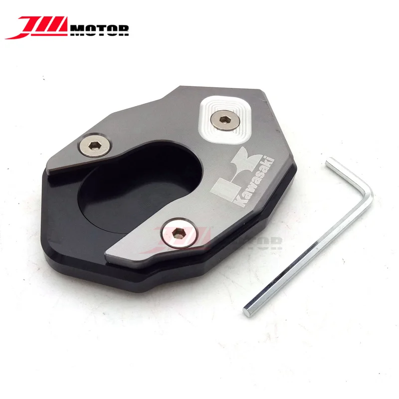 Motorcycle CNC Alunimun KickStand Side Stand Enlarge Extension Pad For Kawasaki Z650 Z900 Z1000 Z1000SX ER-6N ZX-6R ZX10R ZX16R |