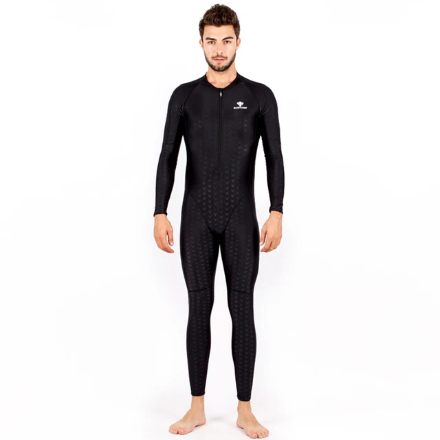 HXBY Men Professional One Piece Suits Swimwear Long Sleeve Men Full