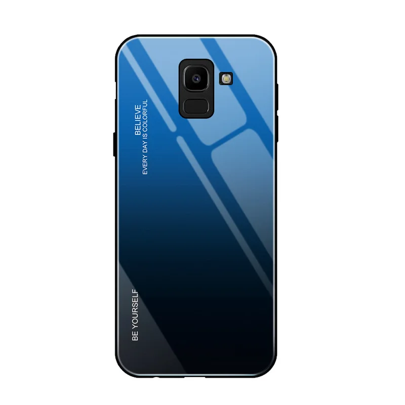 Коричневый Для samsung Galaxy A9 J4 J6 J8 A5 A520& A7 A720 роскошный мягкий силиконовый чехол-бампер из закаленного стекла - Цвет: Коричневый