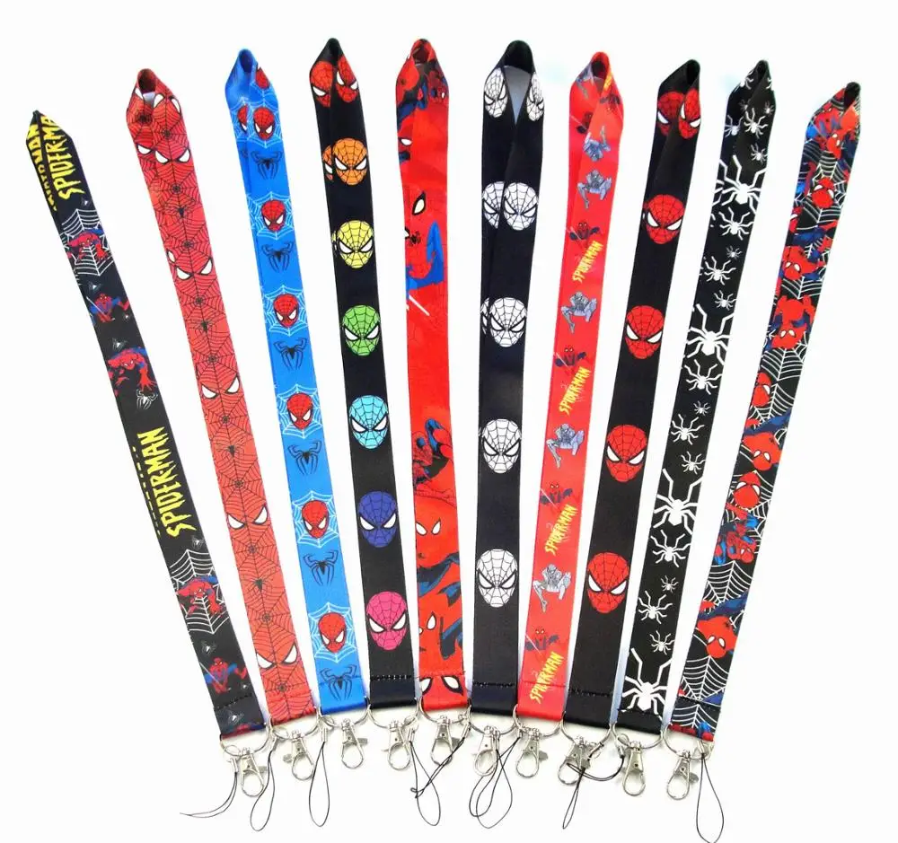 

Free Shipping 30/Lot SPIDERMAN PHONE LANYARD KEYS ID NECK STRAPS Wholesale
