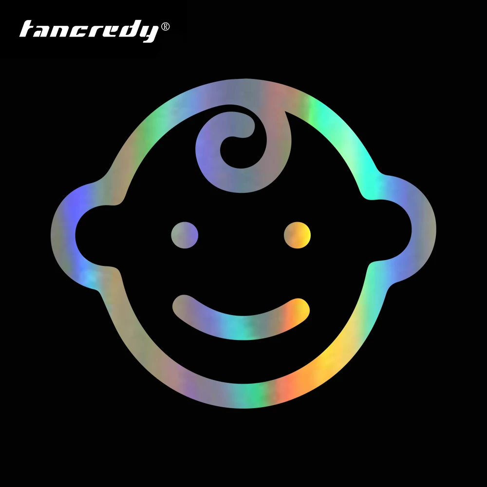 

Baby In Car Smile Portrait Kid Warning Sign Car Styling Sticker Vinyl Car Body Window Stickers and Decals Decoration Accessories