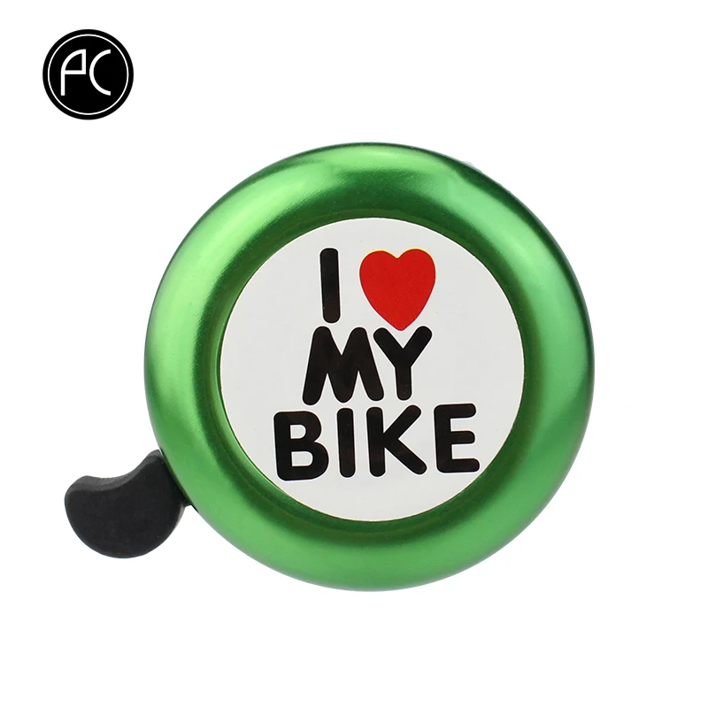 PCycling велосипедный Звонок I Love My Bike Печатный чистый звук алюминиевый сплав MTB дорожный сигнализация для велосипеда Предупреждение мини кольцо колокольчик для детей