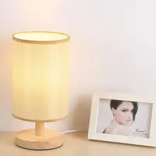 Небольшой СВЕТОДИОДНЫЙ Светильник настольный ночник простой спальни-кровать украшения, цвет дерева дистанционного управления творческим