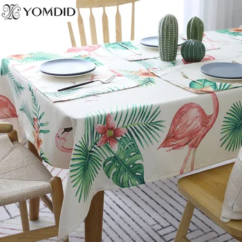 

Nordic Table Cover Modern Flamingo Printed Decorative Table Cloth Rectangle Tablecloth Party Banquet Dining Home Table Cloths