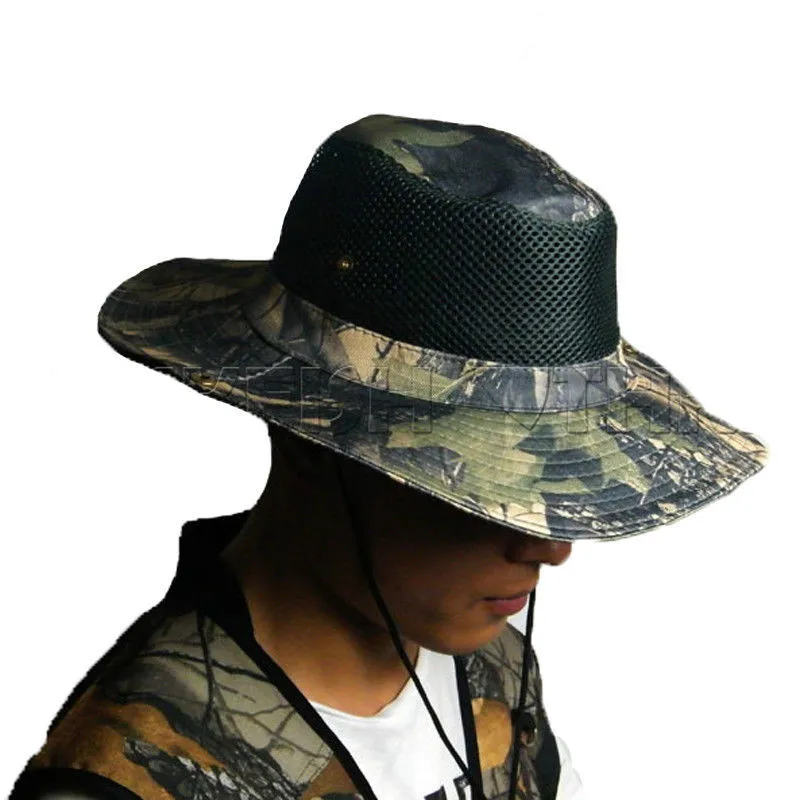 Men Outdoor Fishing Apparel Caps Hats Vintage Camo Camouflage Hunting