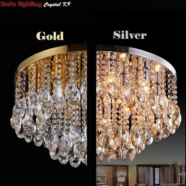 New Round Crystal Ceiling Light For Living Room Indoor Lamp luminaria home decoration Crystal Ceiling Light Fixtures For Bedroom New Round Crystal Ceiling Light For Living Room Indoor Lamp luminaria home decoration Crystal Ceiling Light Fixtures For Bedroom