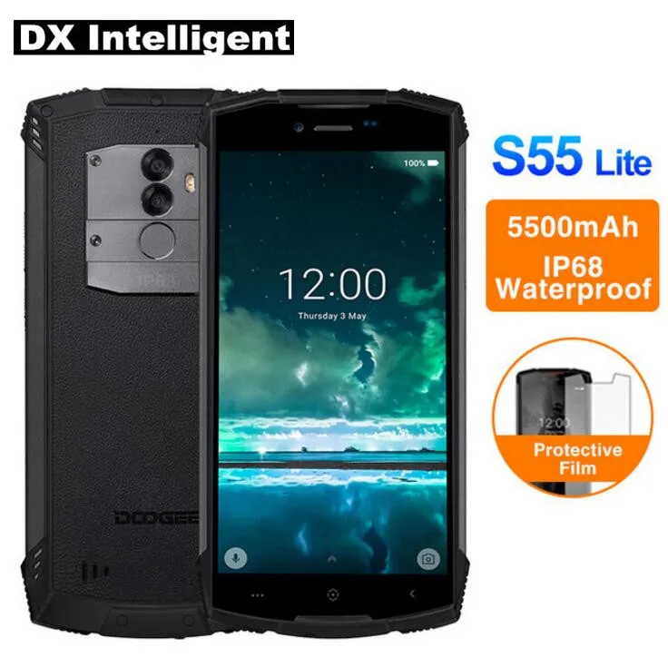 DOOGEE S55 lite 4G LTE MTK6739 4 ядра IP68 Водонепроницаемый смартфон 5 &quot18:9 полный Экран Android 8 1 2