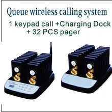 32 Очередь вызовов/Ожиданием Пейджер/Беспроводная Система Оповещения С Зарядки Док и Передатчик(также Доступна На 16/48 единиц
