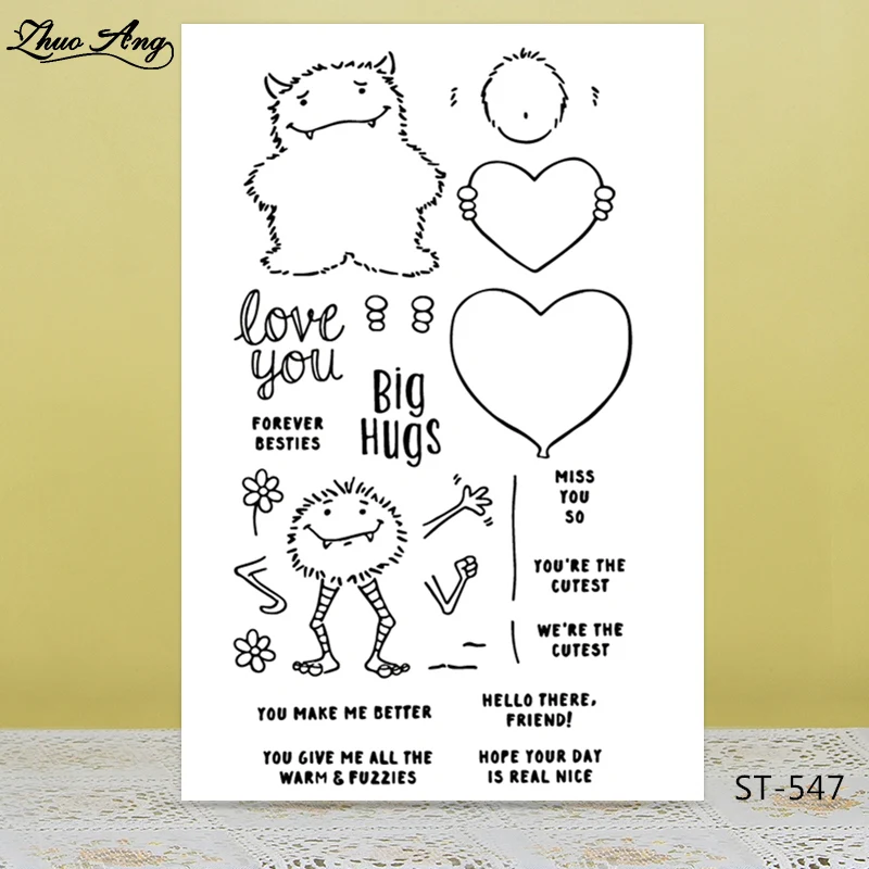 

Zhuoang love you Transparent Silicone Stamps/Seal DIY Scrapbooking/Photo Album Decorative Card Making Clear Stamps