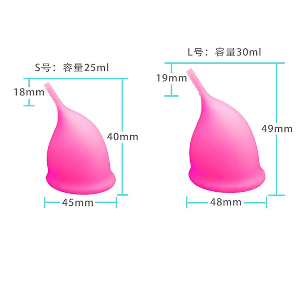 Дизайн Медицинские силиконовые менструальные чашки для женщин для женских колец Менструальный патент удобные женские уход