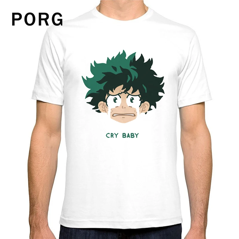 

My Hero Academia Izuku Midoriya Cosplay Boku No Hero Anime Tshirt Harajuku Men T Shirts White Tshirt Short Sleeve Men's Clothes