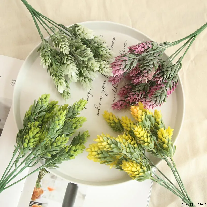 

Artificial flowers Peony Wedding Decors Artificial Fake Plastic Silk Eucalyptus Plant Flowers Home Garden Wedding Decor