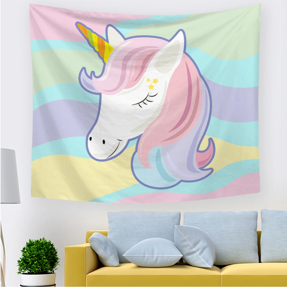 

Tapestry Unicorn Hippie Wall Hanging Tapiz Pared Tela Psychedelic Wandkleed Tapiz Tenture Murale Tissus Wandteppich Gobelin