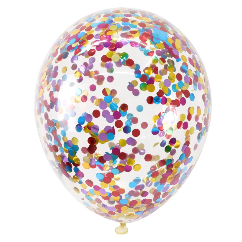 10 шт. 12 дюймов прозрачные латексные шары конфетти надувные воздушные шары для дня рождения, свадьбы, вечеринки, украшения, детские игрушки, цветные конфетти