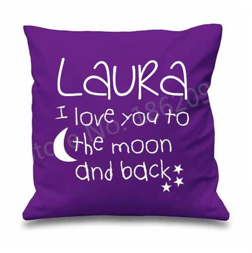 Чехол для подушки с надписью I Love You To The Moon and Back|cushion cover|quote throw pillowsthrow pillow cases |