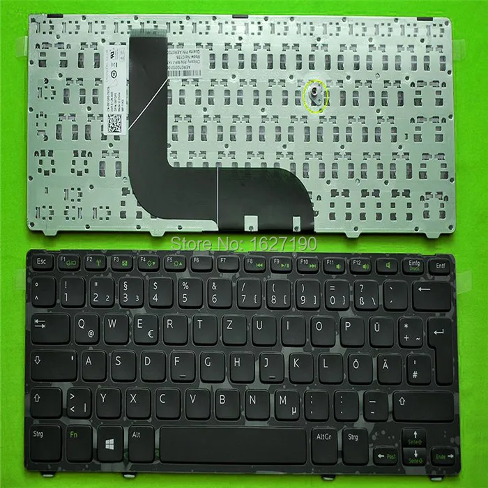 Gr немецкой компоновки клаиватуры замены для DELL 14Z-5423 14Z-3360 глянцевая рамка черный (