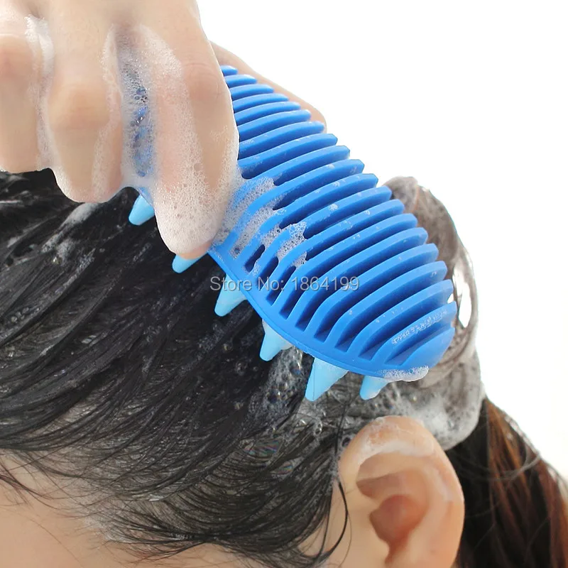 Exported to Japan silicone head massage scrub brush to clean the scalp