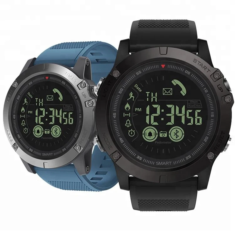 Smart Watch PLYSIN Men Outdoor Sports VIBE 3 Smartwatch with Waterproof IP67 Pedometer Calorie Counter Stopwatch for Smartphone |